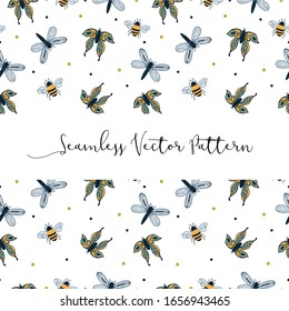 Seamless Floral Spring Pattern Botanical 