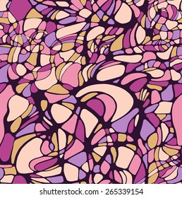 Seamless floral spring pink bionic net pattern