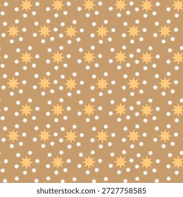 Un patrón floral y estrella sin costuras con decoraciones de vacaciones de invierno para el Fondo de pantalla, la tela y el diseño textil