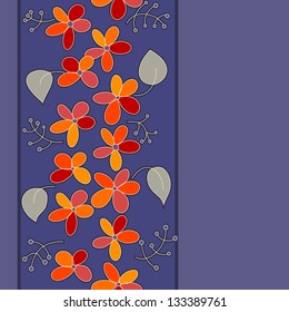 seamless floral stripe