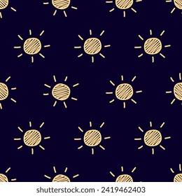 seamless floral sunshine repeat pattern