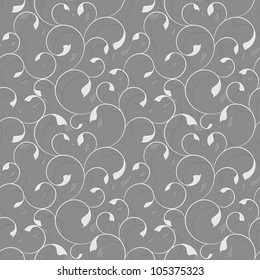 Seamless floral swirl pattern