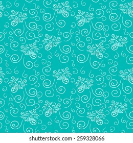 Seamless floral swirl pattern