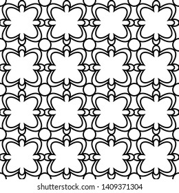 Seamless  floral and textile pattern. White vector background. 