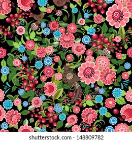 Textura floral sin costuras