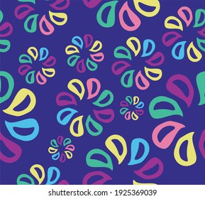 seamless floral texture with colorful style