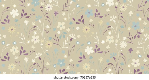 Seamless floral texture. Design for textile, wallpapers, wrapping, paper.