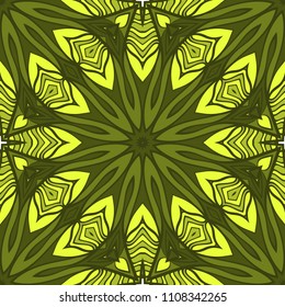 Seamless floral texture on color background. Element for design, fashion, print. Geometric pattern. Vector illustration.