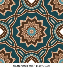 Seamless floral texture on color background. Element for design, fashion, print. Geometric pattern. Vector illustration.