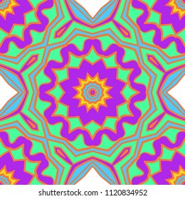 Seamless floral texture on color background. Element for design, fashion, print. Geometric pattern. Vector illustration.