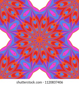 Seamless floral texture on color background. Element for design, fashion, print. Geometric pattern. Vector illustration.