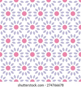 Seamless floral texture on a white background.  Abstract geometric texture.