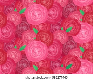 Seamless floral texture with roses. Vector pattern for wallpaper, curtains, wrapping paper and your creative network
