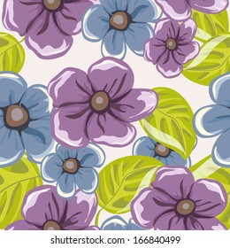 seamless floral texture, vector illustration