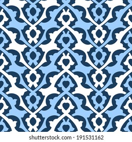 Seamless floral tiling pattern. Inspired by old ornaments