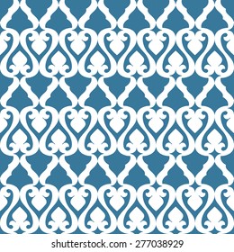 Seamless floral tiling pattern. Inspired by old ornaments