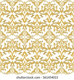 Seamless floral tiling pattern. Inspired by old ottoman ornaments