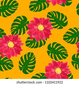 Seamless floral tropical pattern.