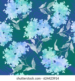 Seamless floral tropical pattern with palm leaves, jungle leaf and flowers, vector illustration. Summer botanical background