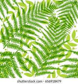 Seamless floral tropical pattern with palm leaves, jungle leaf,, vector illustration. Summer botanical background