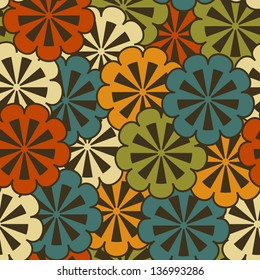 Seamless floral vector abstract background