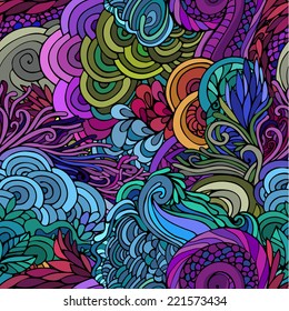 Seamless floral vector background