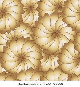 Seamless floral vector background, damask baroque seamless pattern, floral leaf  golden ornament for wallpaper of wrapping paper design decor