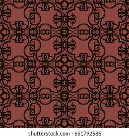 Seamless floral vector background, damask baroque seamless pattern, floral leaf  curly 
ornament for wallpaper of wrapping paper design decor