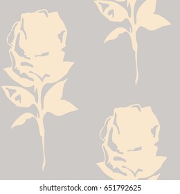 Seamless floral vector background, damask baroque seamless pattern, floral leaf  rose ornament for wallpaper of wrapping paper design decor