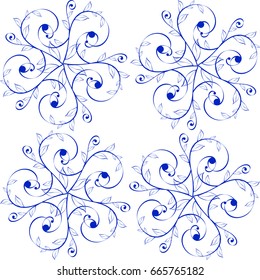 Seamless floral vector background, damask baroque seamless pattern, floral leaf curly ornament for wallpaper of wrapping paper design decor
