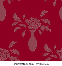Seamless floral vector background, damask seamless pattern, floral ornament for wallpaper of wrapping paper design