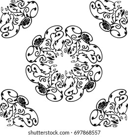 Seamless floral vector background, damask seamless pattern, floral ornament for wallpaper of wrapping paper design