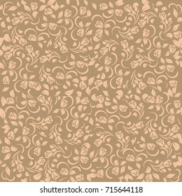 Seamless floral vector background, damask royal seamless pattern, floral ornament for wallpaper of wrapping paper design