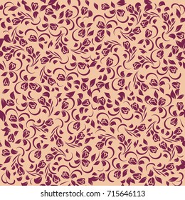 Seamless floral vector background, damask royal seamless pattern, floral ornament for wallpaper of wrapping paper design