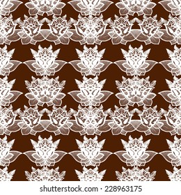 Seamless floral vector background. Hand drawn.