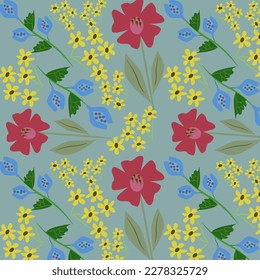 Seamless floral vector illustration pattern