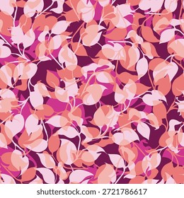 vetor floral sem costura multi cor textura folhas padrão no fundo