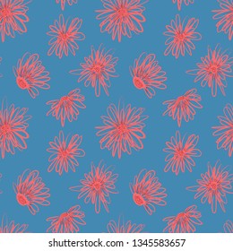 Seamless floral vector pattern.