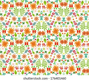 Seamless floral vector pattern