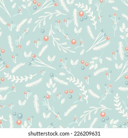 Seamless floral vector pattern. 