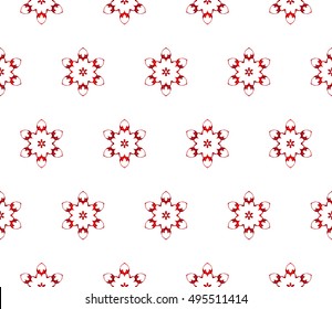 seamless floral vector pattern. abstract ornament. red gradient. interior decoration, wallpaper, presentation, fashion design