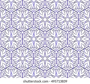 seamless floral vector pattern. abstract ornament. blue gradient. interior decoration, wallpaper, presentation, fashion design