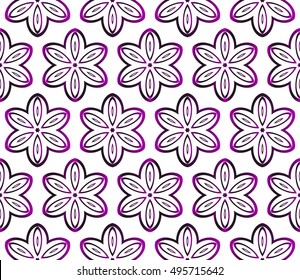 seamless floral vector pattern. abstract ornament. purple gradient. interior decoration, wallpaper, presentation, fashion design