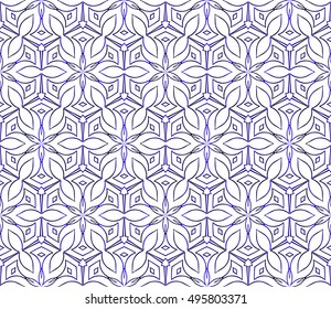 seamless floral vector pattern. abstract ornament. blue gradient. interior decoration, wallpaper, presentation, fashion design