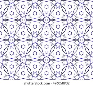 seamless floral vector pattern. abstract ornament. blue gradient. interior decoration, wallpaper, presentation, fashion design
