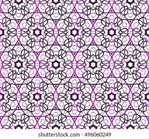 seamless floral vector pattern. abstract ornament. purple gradient. interior decoration, wallpaper, presentation, fashion design