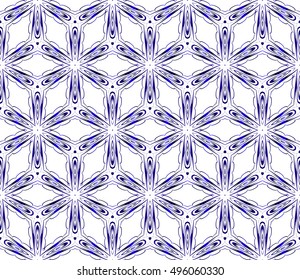 seamless floral vector pattern. abstract ornament. blue gradient. interior decoration, wallpaper, presentation, fashion design