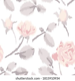 Seamless floral vector pattern background. Flower pattern with rose flowers.