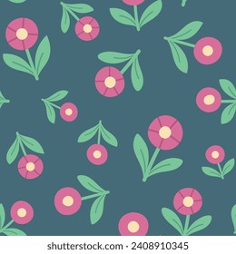 Seamless floral vector pattern. Botanical trendy background.