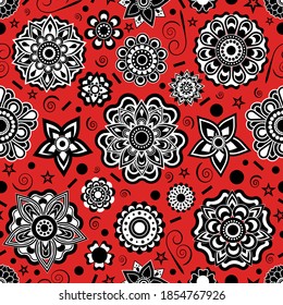 Seamless floral vector pattern design